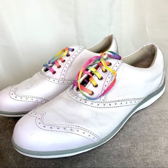 Footjoy Lopro Collection golf shoes lace up white Sz 9.5 - Picture 3 of 9